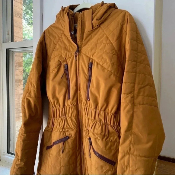 NWT Free People All Prepped Ski Jacket Coat Puffer FP Movement Brown - Picture 7 of 16